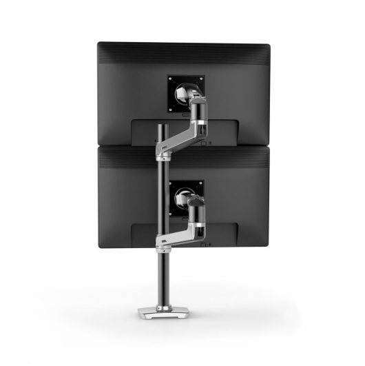 Ergotron LX Dual Stacking Arm, Tall Pole - For Up To 40" Screens - (Polished Aluminum) | 45-549-026