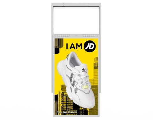 Allsee 55" White Double-Sided Ultra High Brightness Digital Display | 3500 cd/m² Ceiling Hanging Signage