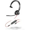 HP Poly Blackwire 3315 Monaural USB-C Headset + 3.5mm Plug + USB-C/A Adapter | 8X217AA