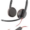 POLY Blackwire 3225 Stereo USB-C Headset + 3.5mm Plug + USB-C/A Adapter
