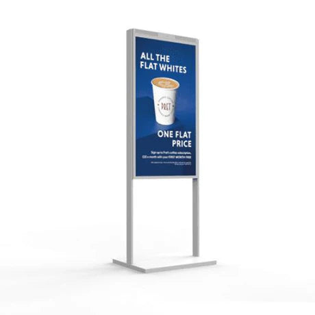 Allsee 49" White Double-Sided Ultra High Brightness Digital Display | 3500 cd/m² Floor Standing Signage