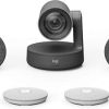 Logitech Rally Plus with white mic pod