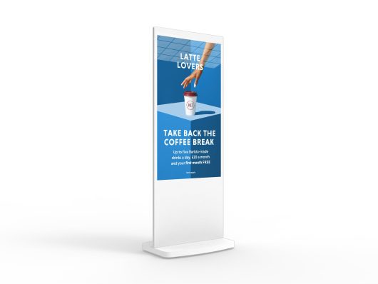 Allsee 50" Interactive Touch Screen Freestanding Digital Poster - White