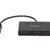 Startech 3-Port Multi Monitor Adapter - DisplayPort 1.2 to 3x HDMI MST Hub | MSTDP123HD