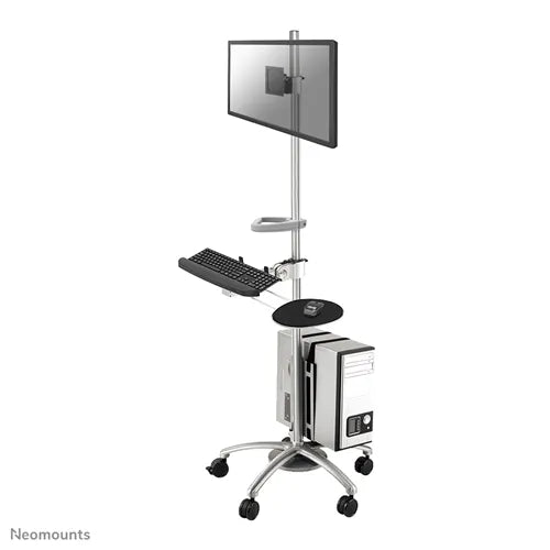 Neomounts 10" - 27" Mobile Work Station Floor Stand/Trolley | FPMA-MOBILE1800