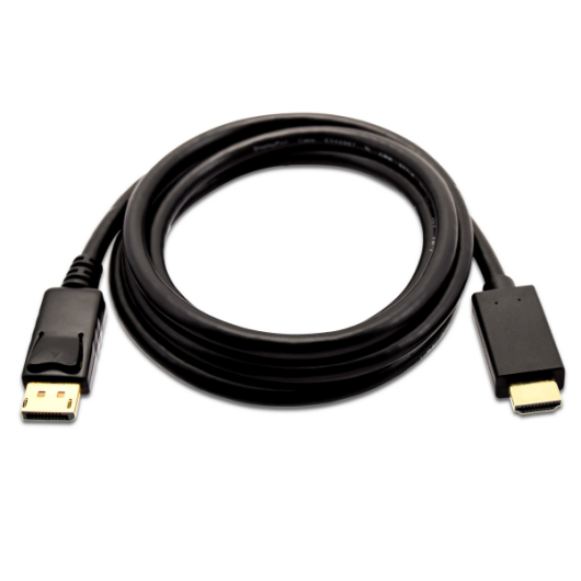 V7 DisplayPort Male to HDMI Male 2m/6.6ft Black - V7DP2HD-02M-BLK-1E