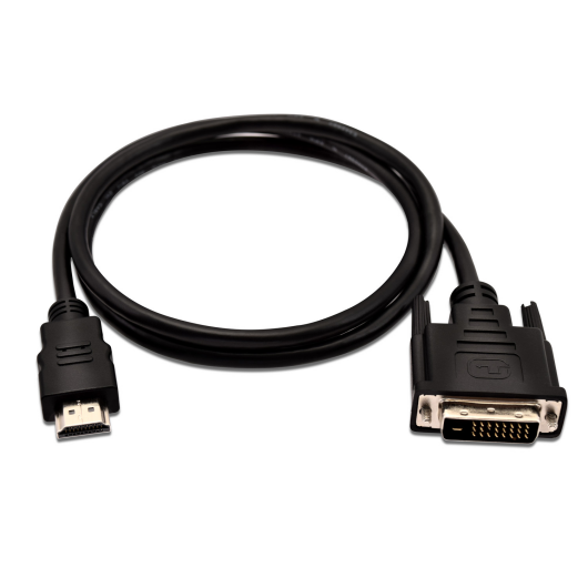 V7 HDMI 1.4 Male to DVI-D Male (single link) 1080P FHD 1m/3.3ft Black | V7HDMIDVID-01M-1E