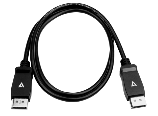 V7 DisplayPort 1.4 Cable 32.4 Gbps 8K UHD 1m/3.3ft Black | V7DPPRO-1M-BLK