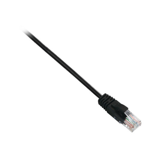 V7 Black Cat6 Unshielded (UTP) Cable RJ45 Male to RJ45 Male 0.5m 1.6ft - V7CAT6UTP-50C-BLK-1E