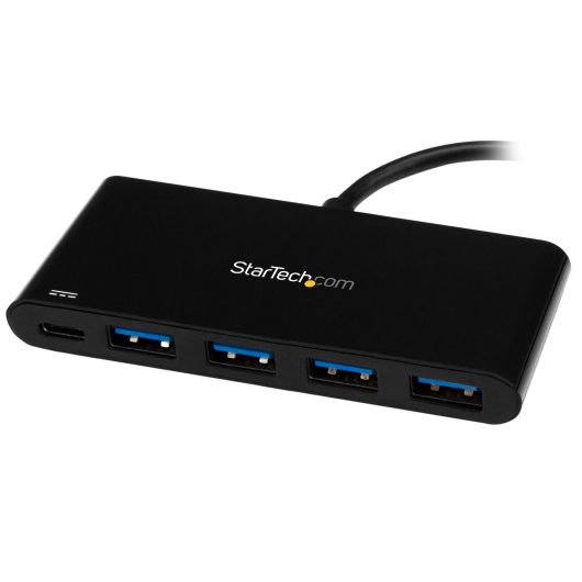 StarTech HB30C4AFPD 4 Port USB C Hub with 4 USB Type-A Ports (USB 3.0 SuperSpeed 5Gbps) - 60W Power Delivery Passthrough Charging