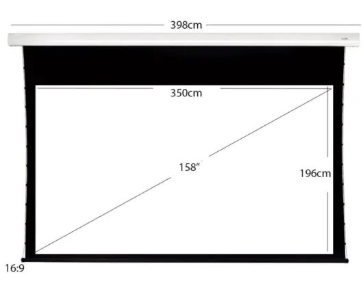 Sapphire Electric Tab Tensioned 349.8 x 196.6cm Projector Screen 16:9 158" SETTS350WSF-AW
