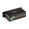 StarTech ST7200USBM 7-Port USB 2.0 Hub - Metal Industrial USB-A Hub with ESD Protection & 350W Surge Protection - Din Rail, Wall or Desk Mountable